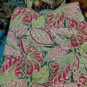 Vera Bradley Pink and Green Shoulder Bag